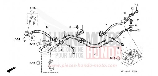 DURITE FREIN ARRIERE (ST1300) ST13002 de 2002